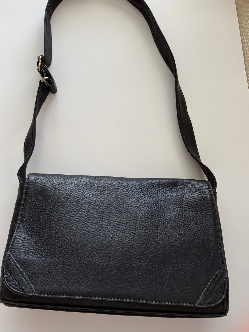 Vintage Coach Sonoma Black Leather Messenger/Crossbody - Italy